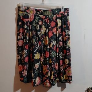 LuLaRoe Madison 2xl pleated floral skirt EUC
